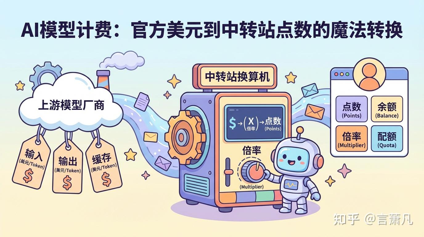 AI API中转站倍率计算机制
